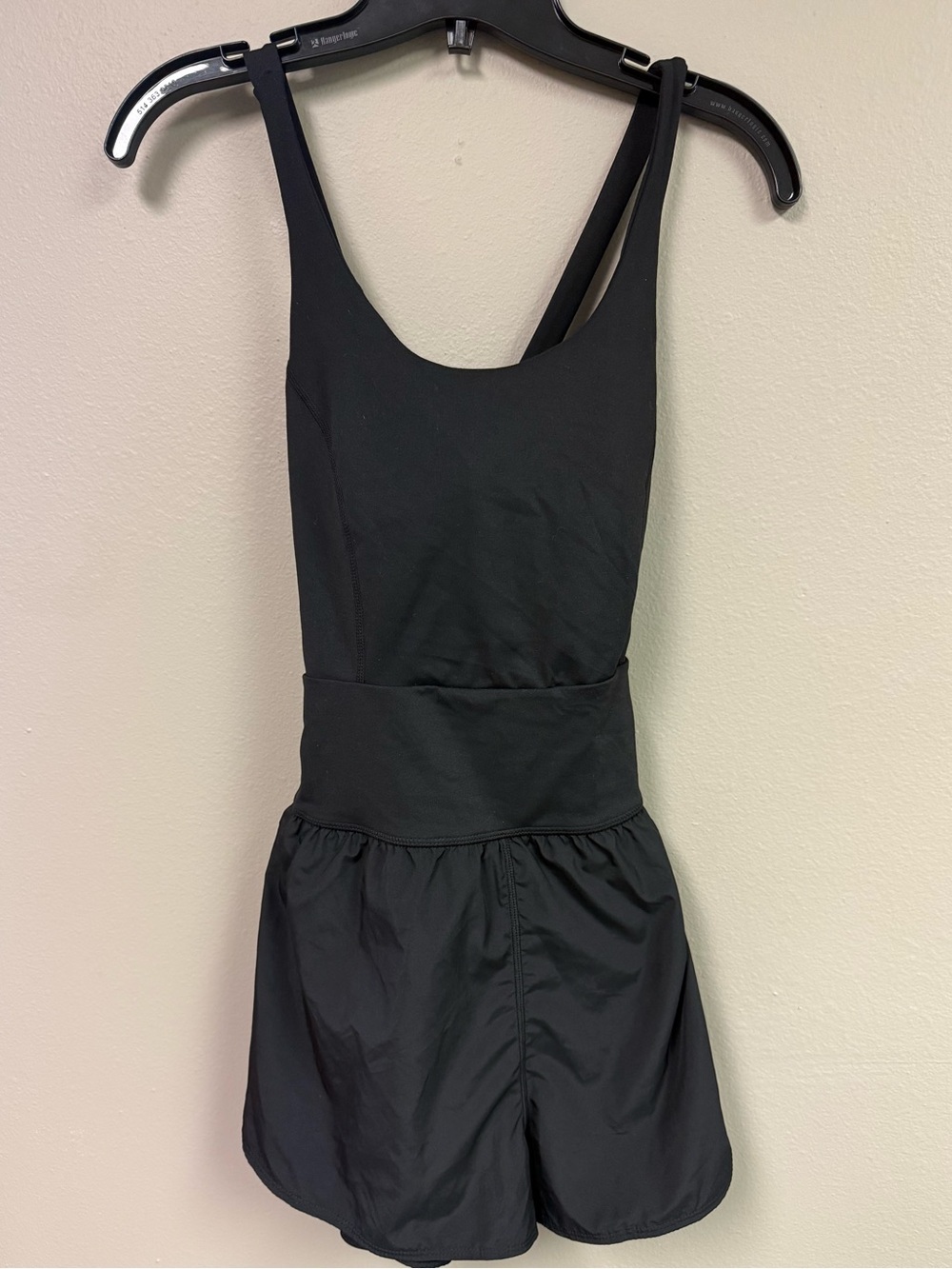 Avia Black Women's Athletic One-Piece Romper